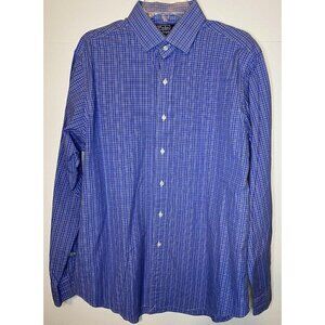 Polo Ralph Lauren Blue Check Regent Classic Fit Dress Shirt 16.5 Large